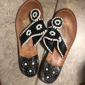 Jack Roger’s black and white icon slippers
